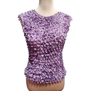 Fresh Popcorn One Size Womens Top Purple Crinkle Magic Scarf Vintage Y2K Bubble